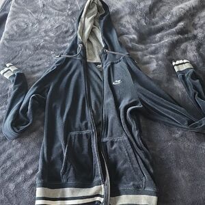 Nike Dark Blue and Gray Hoodie